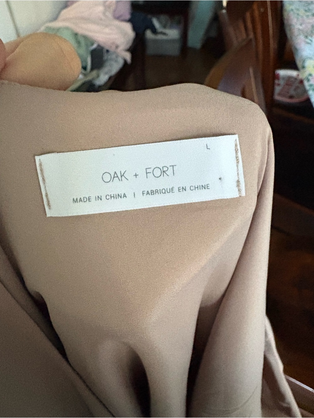 Oak + Fort • Circular Bottom Pink Midi Dress • Size Large - Picture 5 of 7
